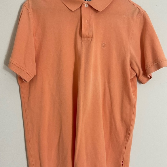 IZOD Cotton Soft Orange Short Sleeve Heritage Polo Collared Men Size Medium - Picture 4 of 7